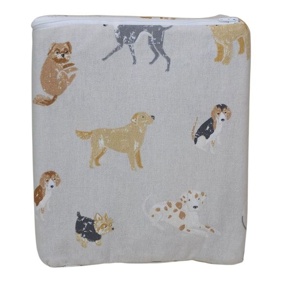 Cuddl Duds King Heavyweight Flannel Sheet Set Warmer Brushed Cotton Cozy Dog - Picture 2 of 8